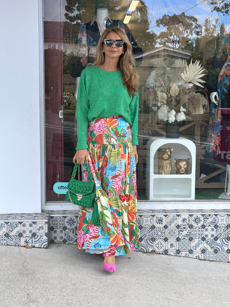 Soft Vibrant Green Knit
