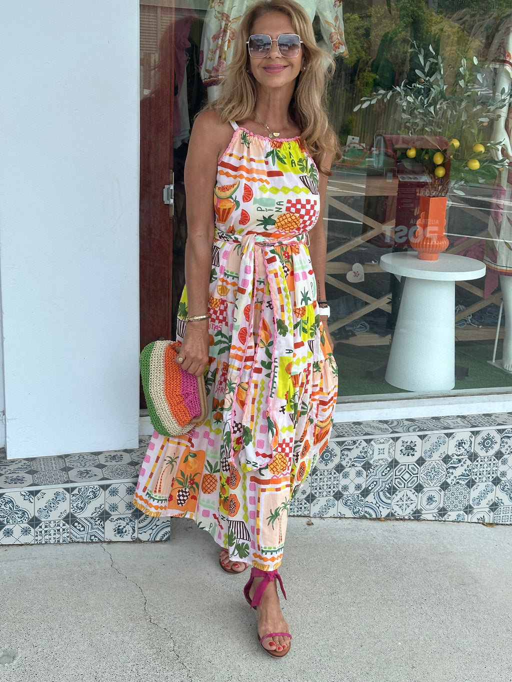 Pinata Dress - Tropical Print