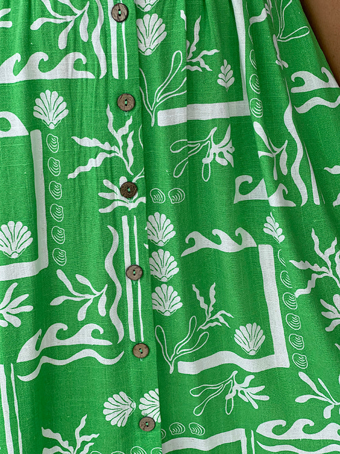 Solana Midi Dress - Lime Green