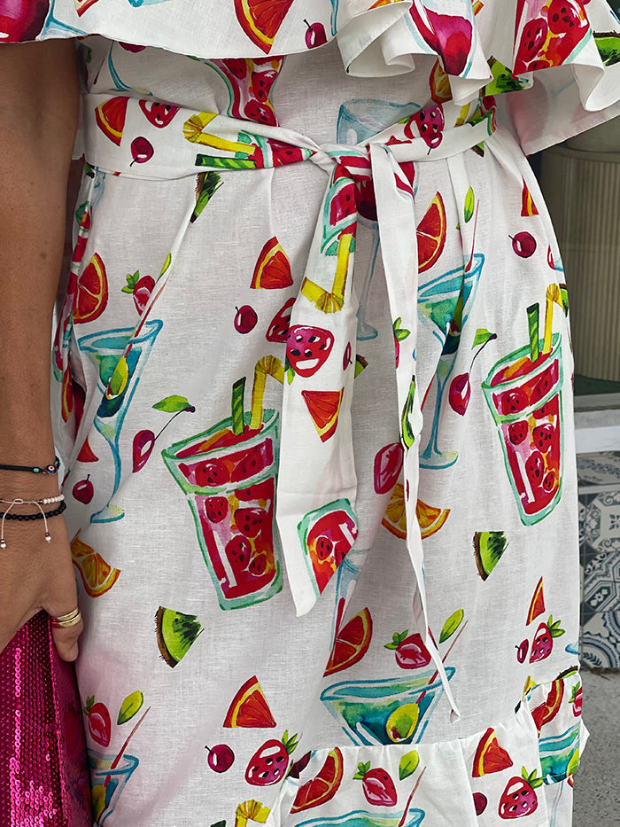 Summer Cocktail Print Dress