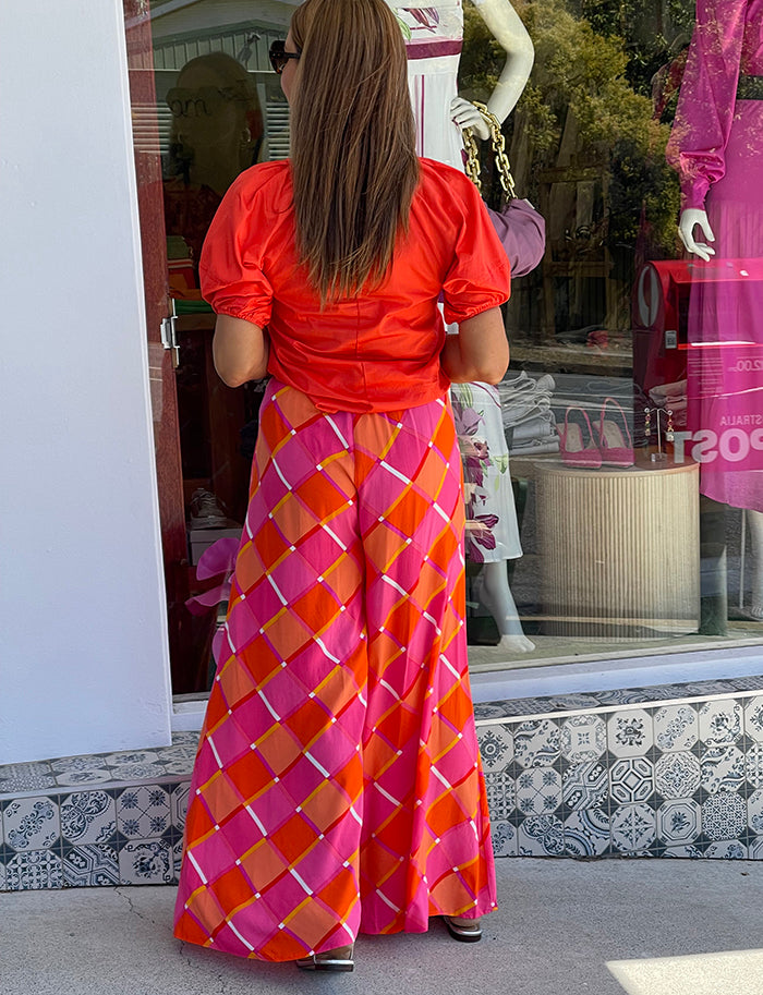 Nudara Pants - Pink and Orange