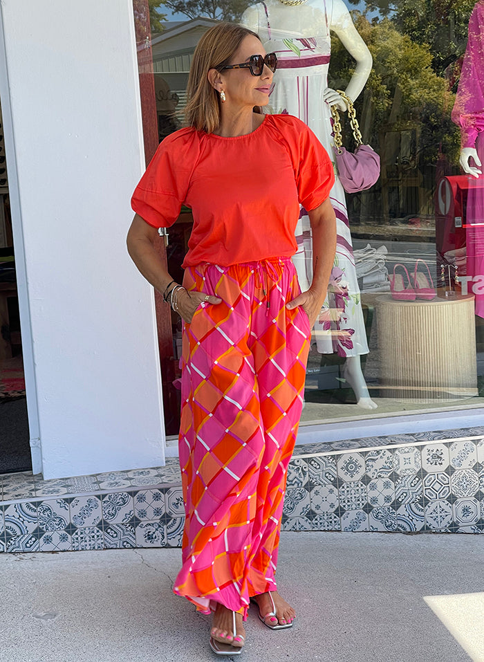Nudara Pants - Pink and Orange