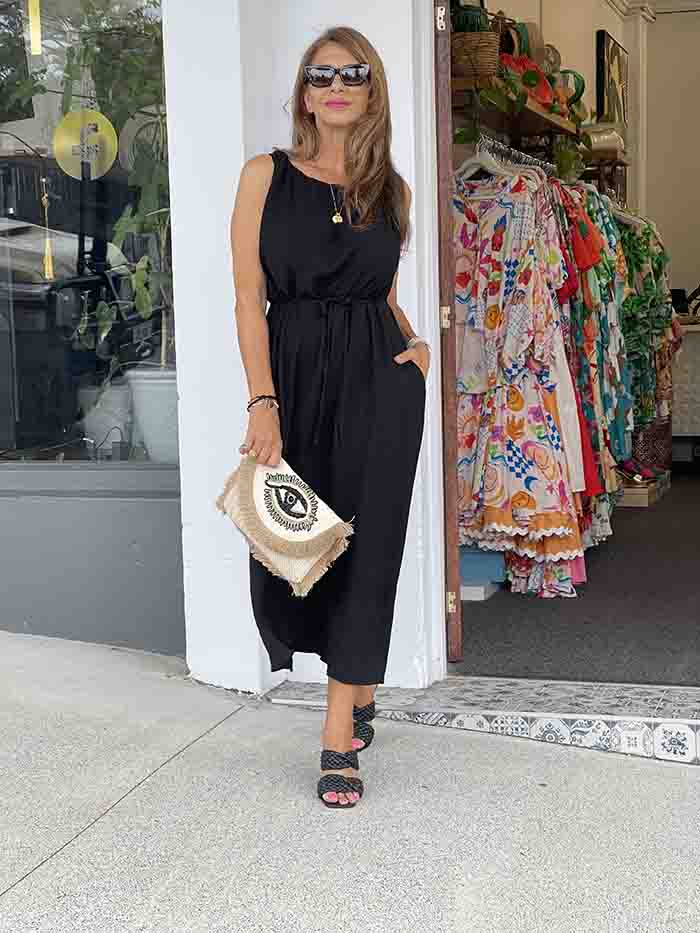 Classic Black Halter Dress