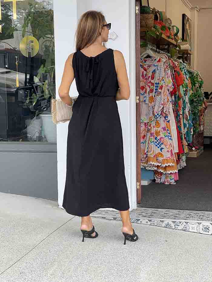 Classic Black Halter Dress