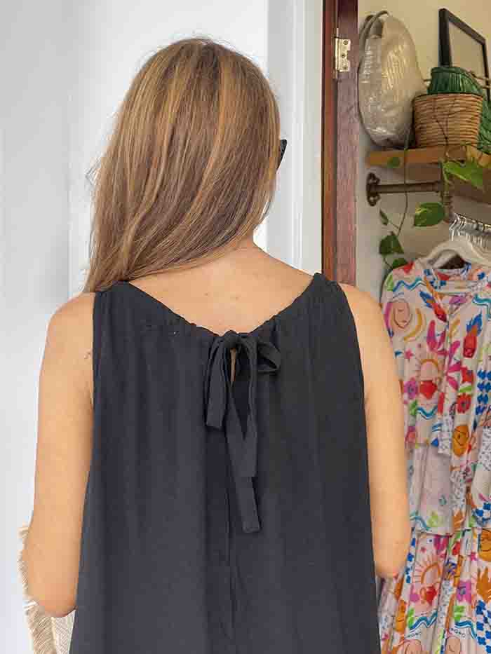 Classic Black Halter Dress