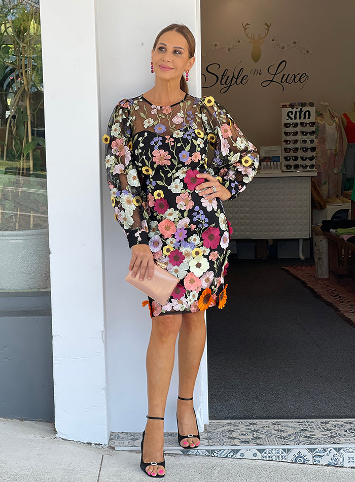 Bridgette Long Sleeve Dress - Black