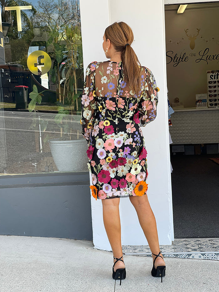 Bridgette Long Sleeve Dress - Black