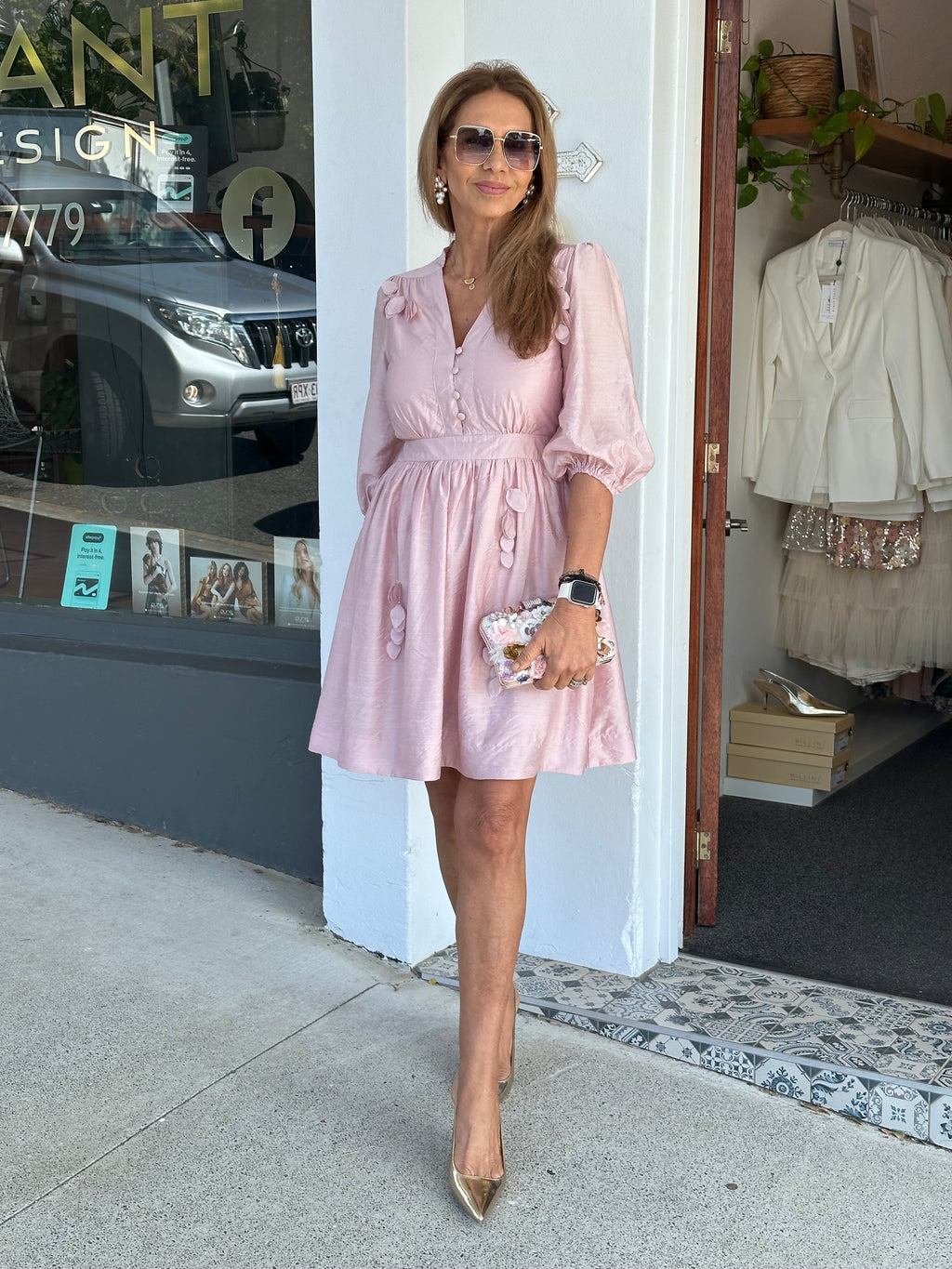 Shelby Blush Short Dress
