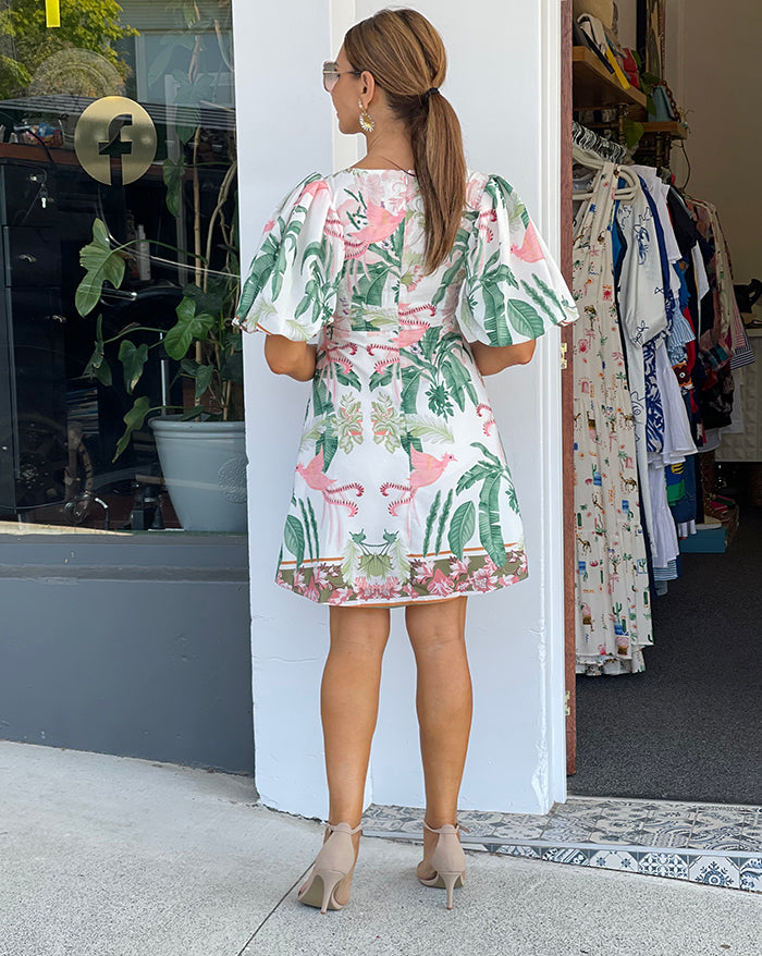 Obsessed Puff Sleeve Dress - Floral