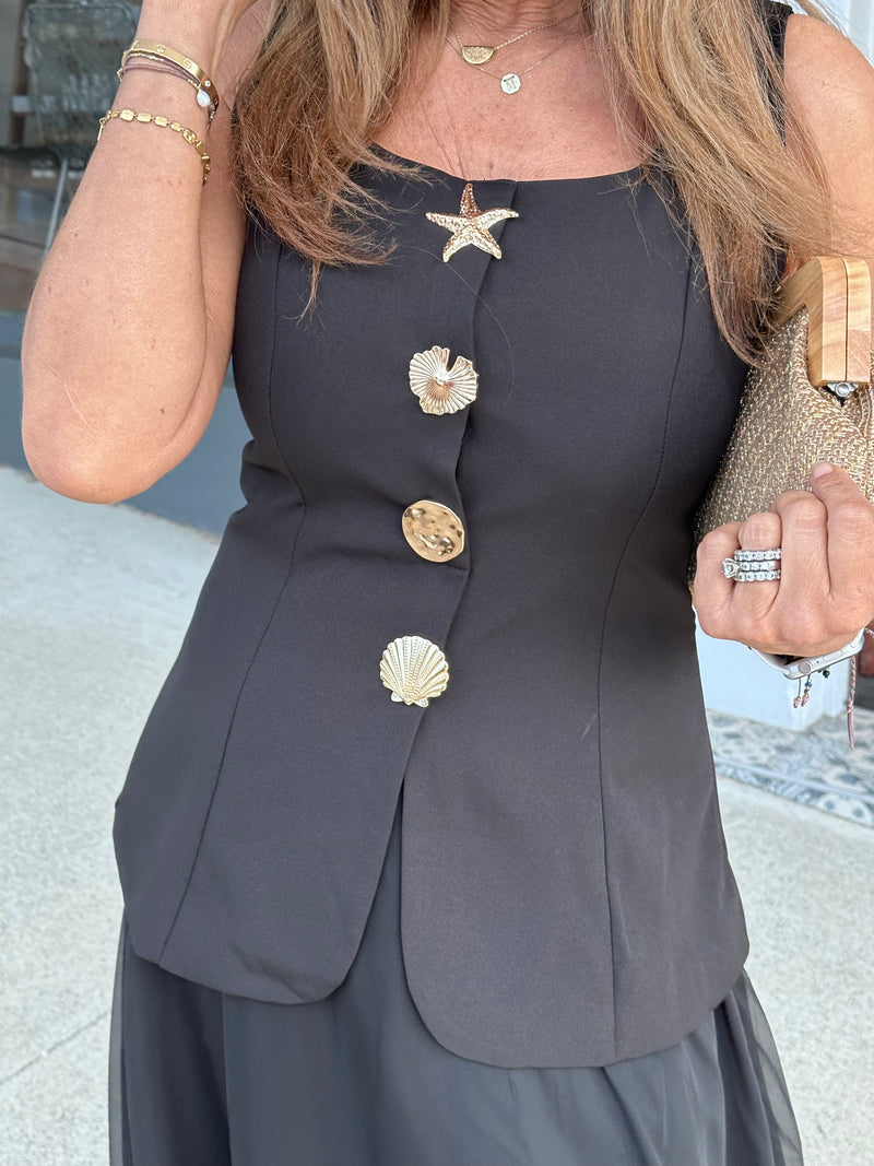 Dion Shell Button Maxi Dress