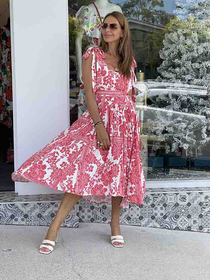 Kauai Dress - Pink Floral