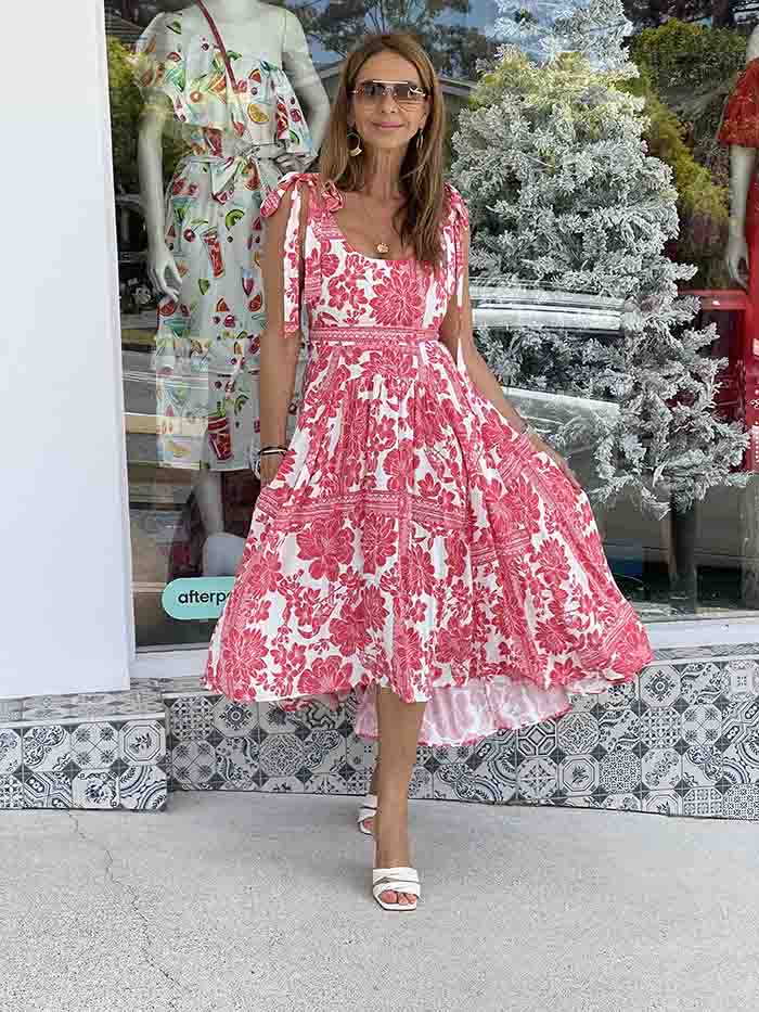 Kauai Dress - Pink Floral