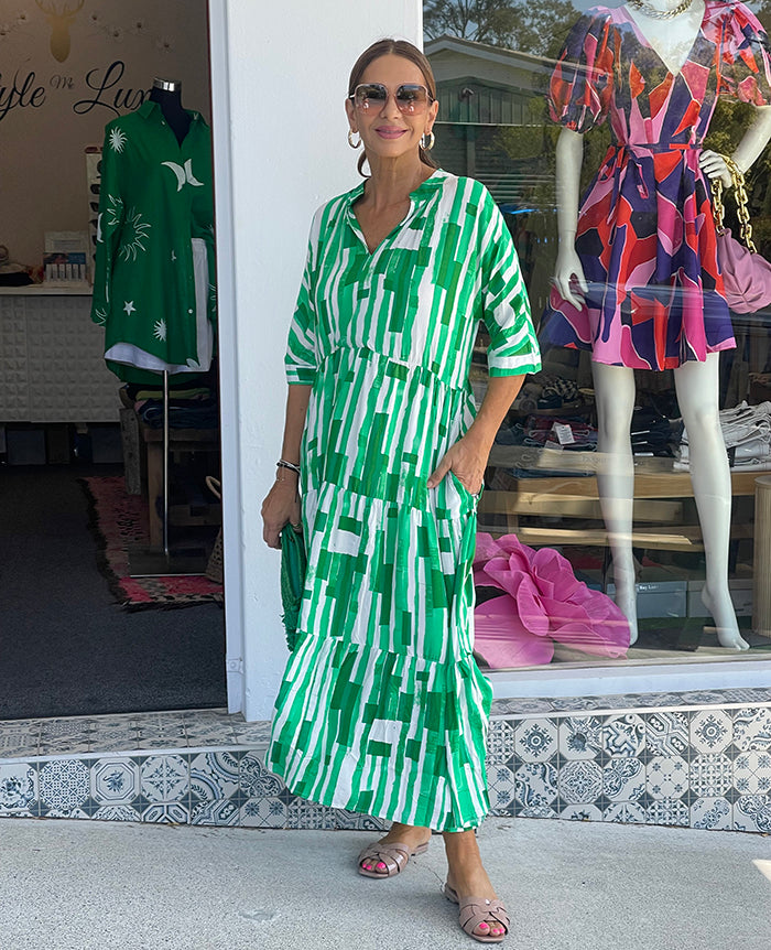 Asha Maxi Dress - Green