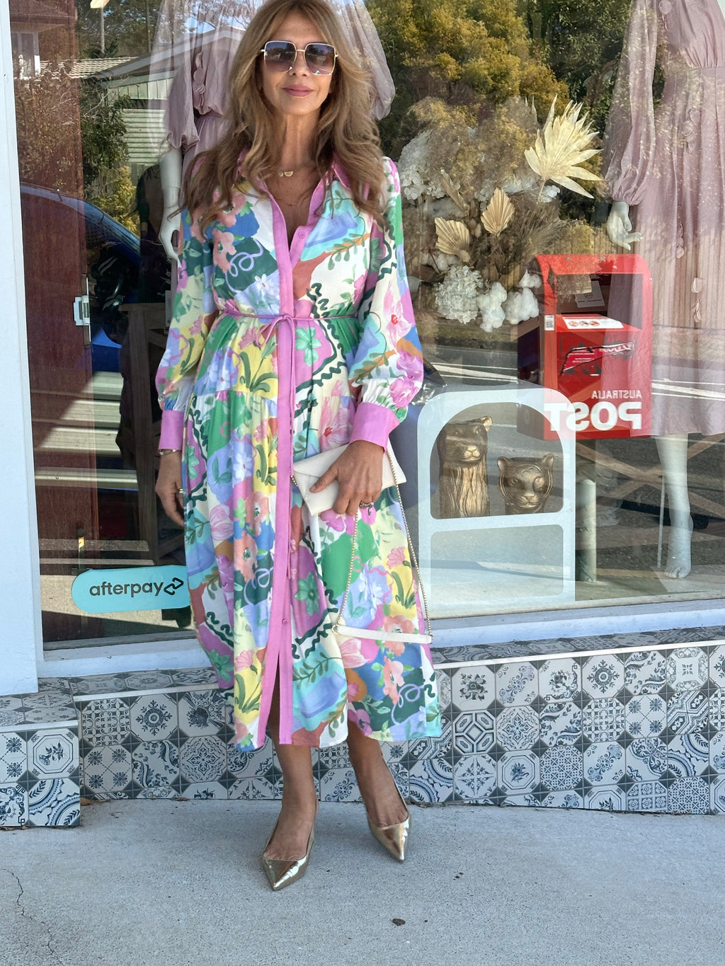Moni Flora Midi Dress