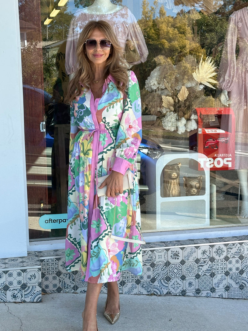 Moni Flora Midi Dress