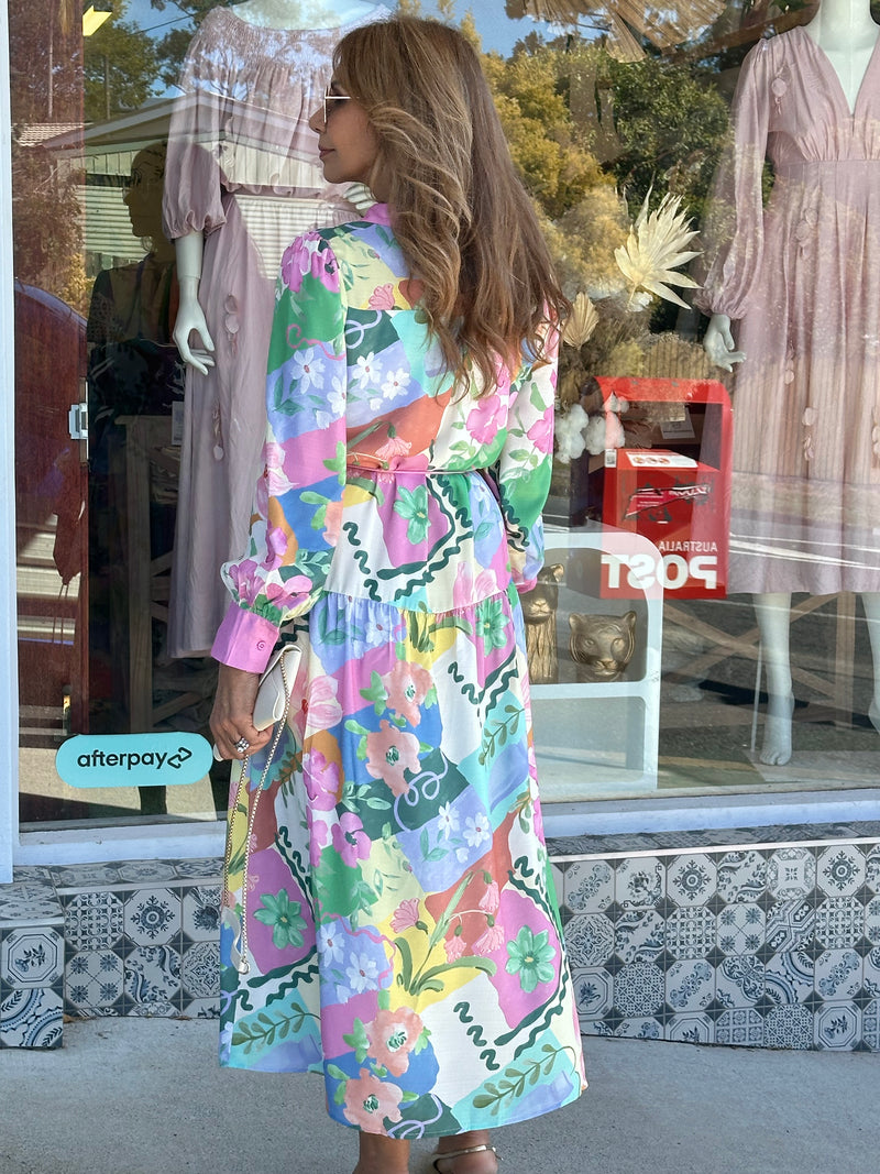 Moni Flora Midi Dress