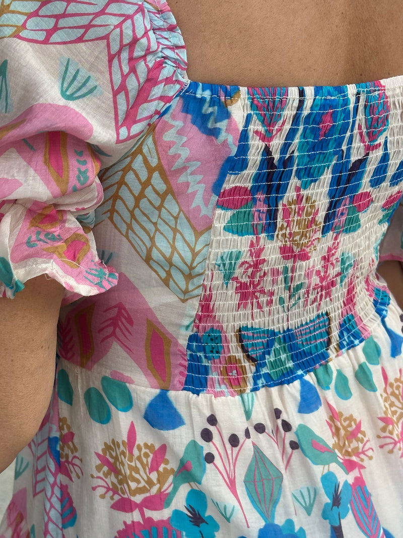 Garden Pia Dress - Blue Print