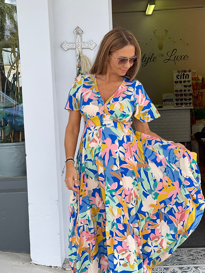 Cozumel Floral Maxi
