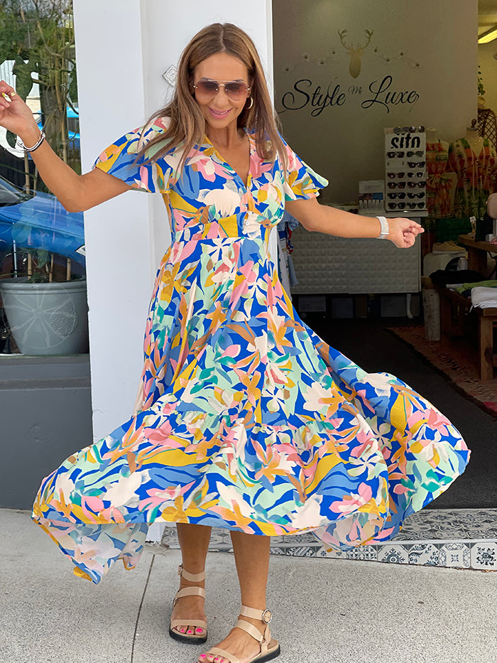 Cozumel Floral Maxi