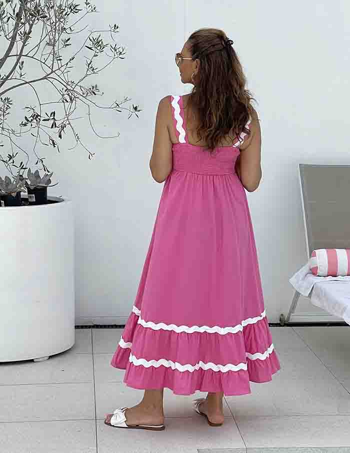 Chessi Ric Rac Dress - Pink