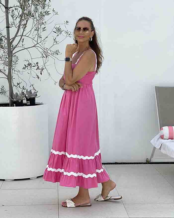 Chessi Ric Rac Dress - Pink