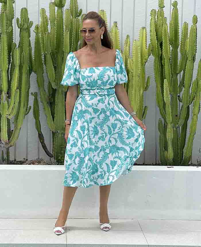 Batik Mint Print Dress