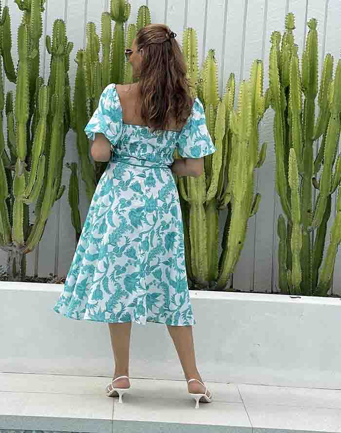 Batik Mint Print Dress