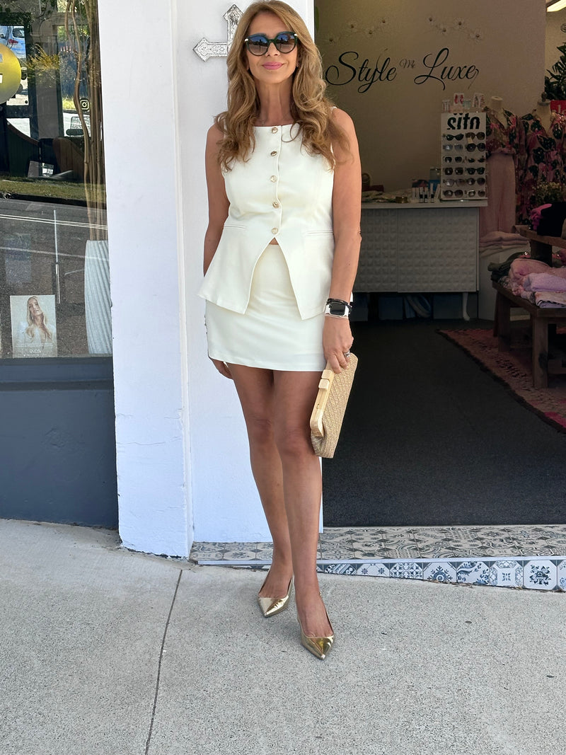 Cream Vest Top