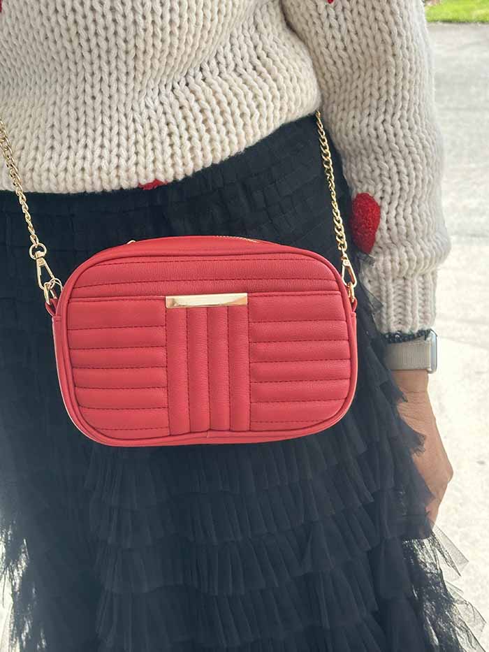 Melody Front Pocket Camera Bag - Red