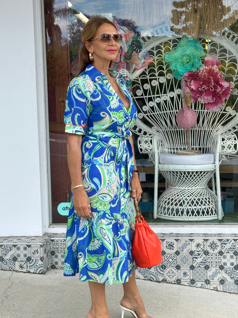 Lydia Blue Floral Dress