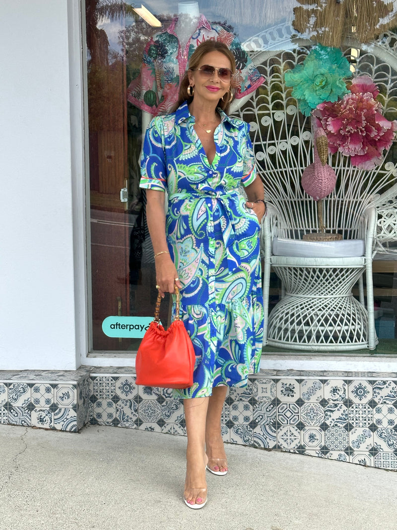 Lydia Blue Floral Dress