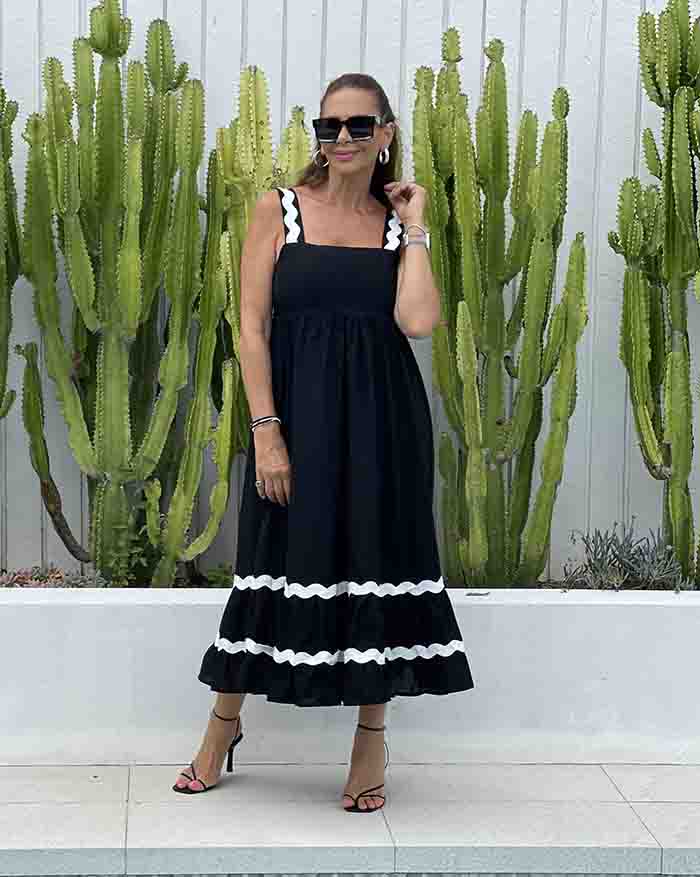 Chessi Ric Rac Dress - Black