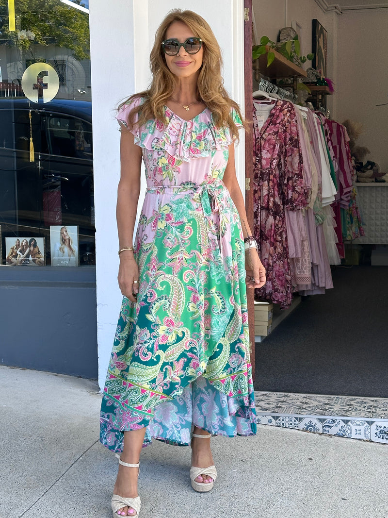 Rosa Frill Dress - Paisley Dream