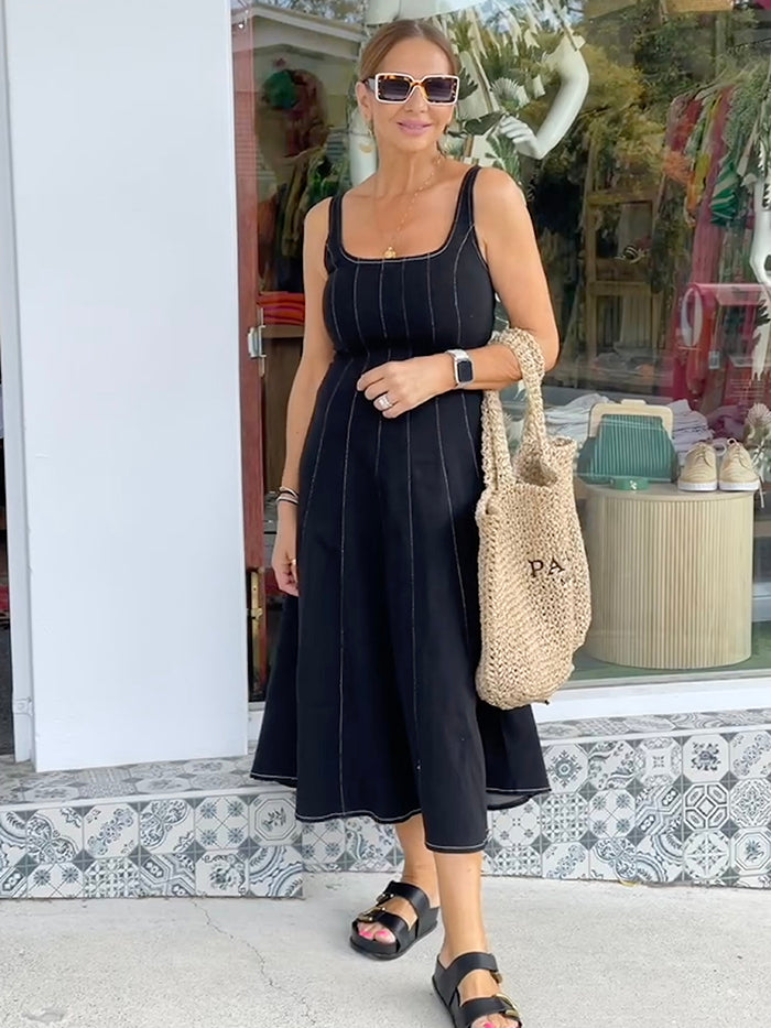 Demi Denim Dress - Black