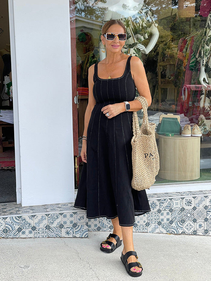Demi Denim Dress - Black
