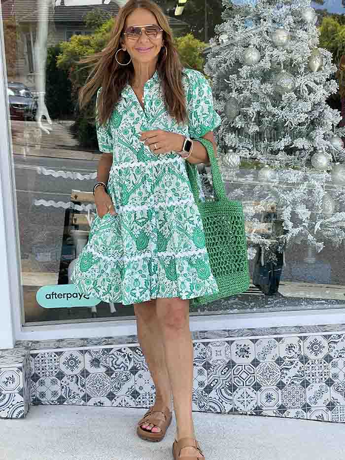 Green Riviera Shirt Dress