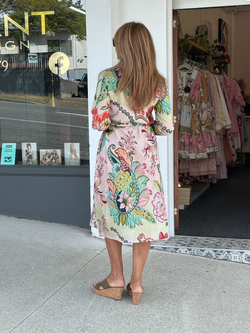 Spring Blossom Button Front Dress