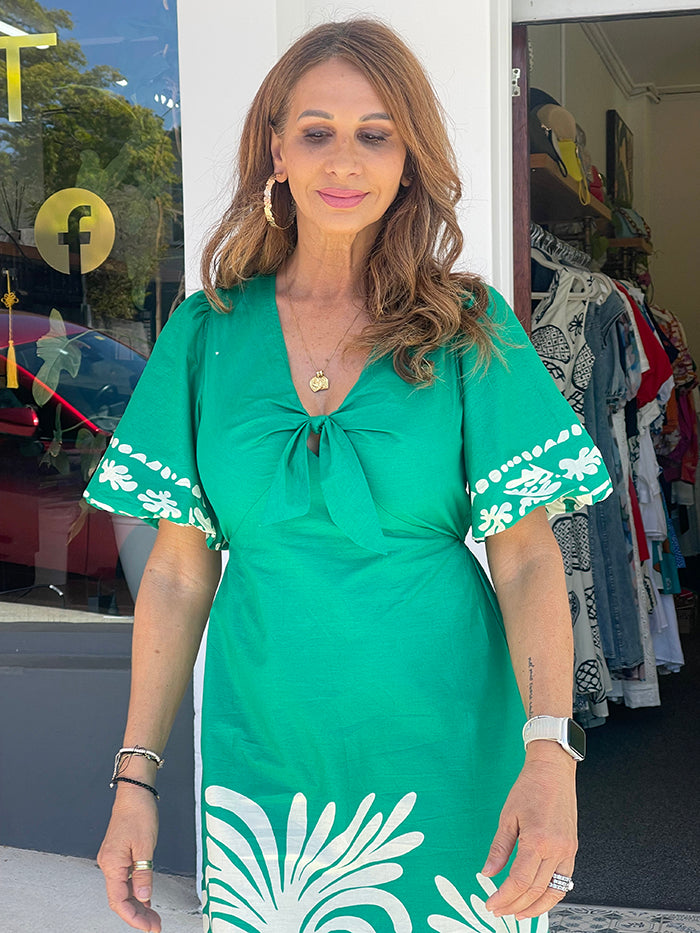 Imogen Dress - Jungle Green