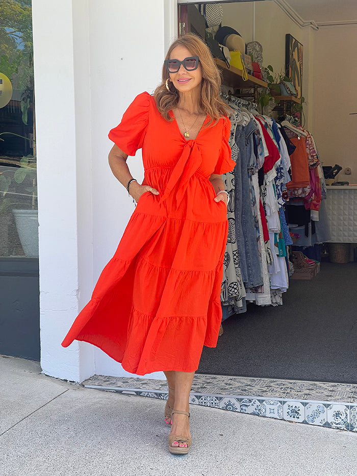 Calypso Orange Dress