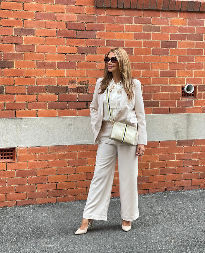 Cream Wide Leg Pant