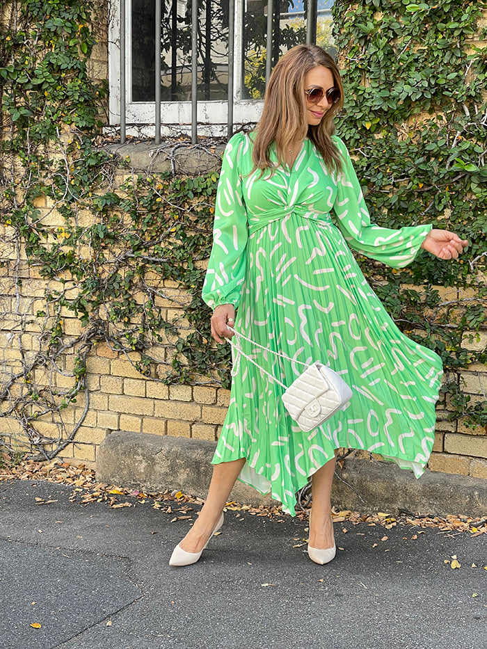 Charri Dress - Bright Green