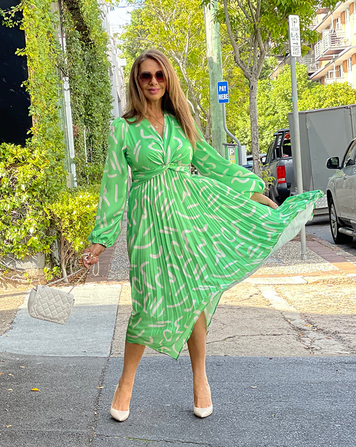 Charri Dress - Bright Green