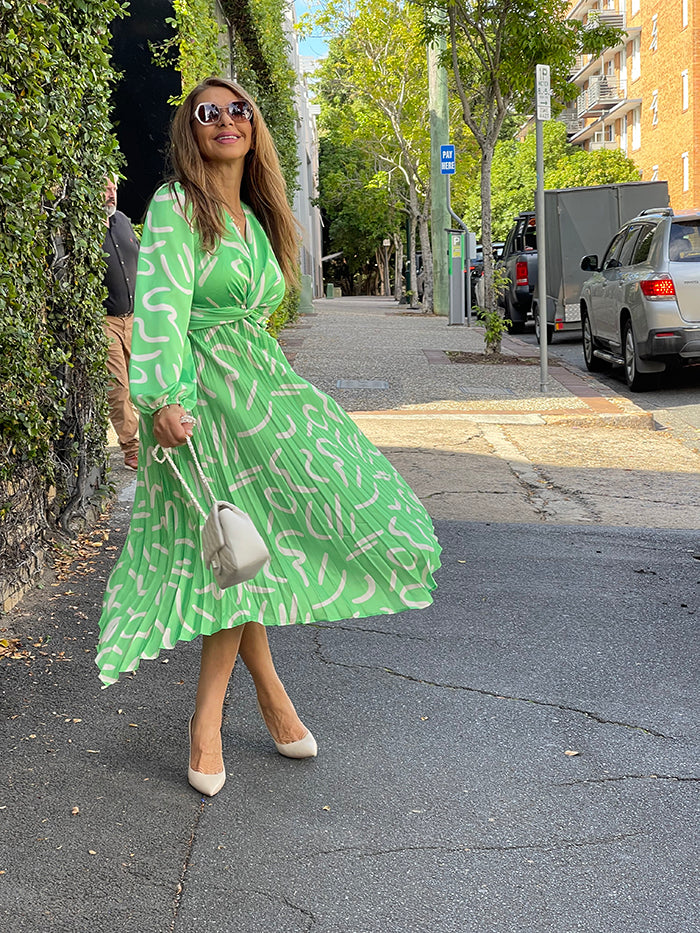Charri Dress - Bright Green