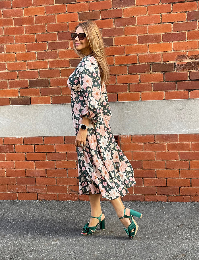 Nina Floral Midi Dress