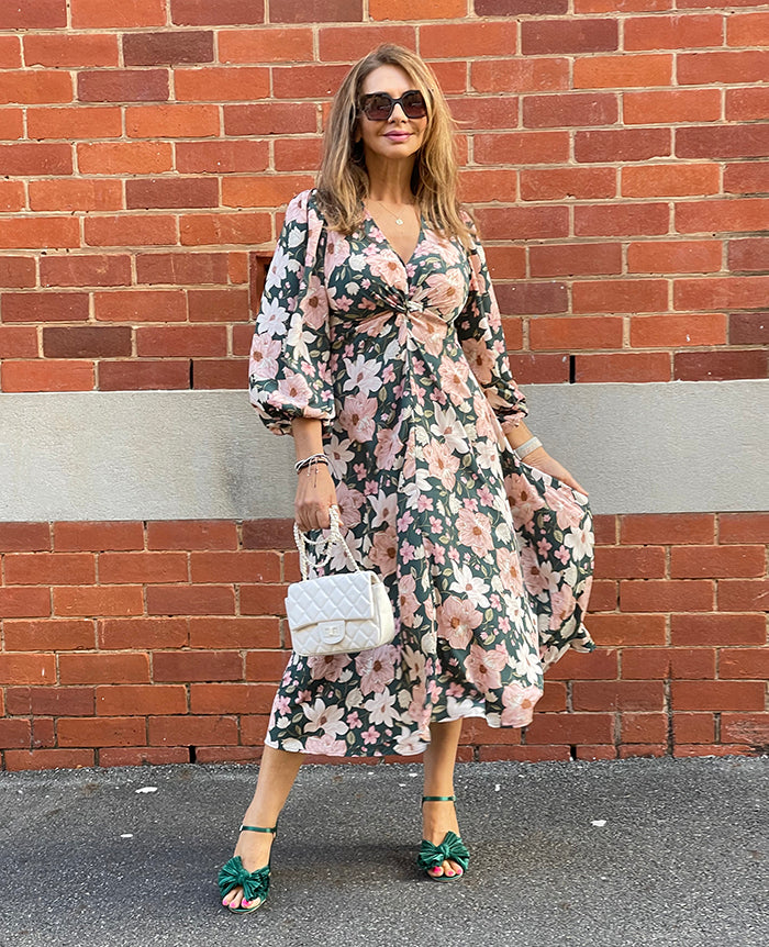 Nina Floral Midi Dress