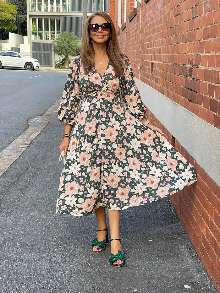Nina Floral Midi Dress