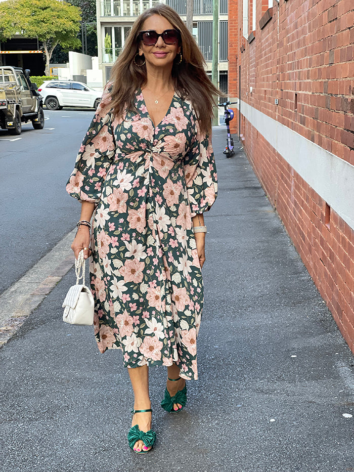 Nina Floral Midi Dress