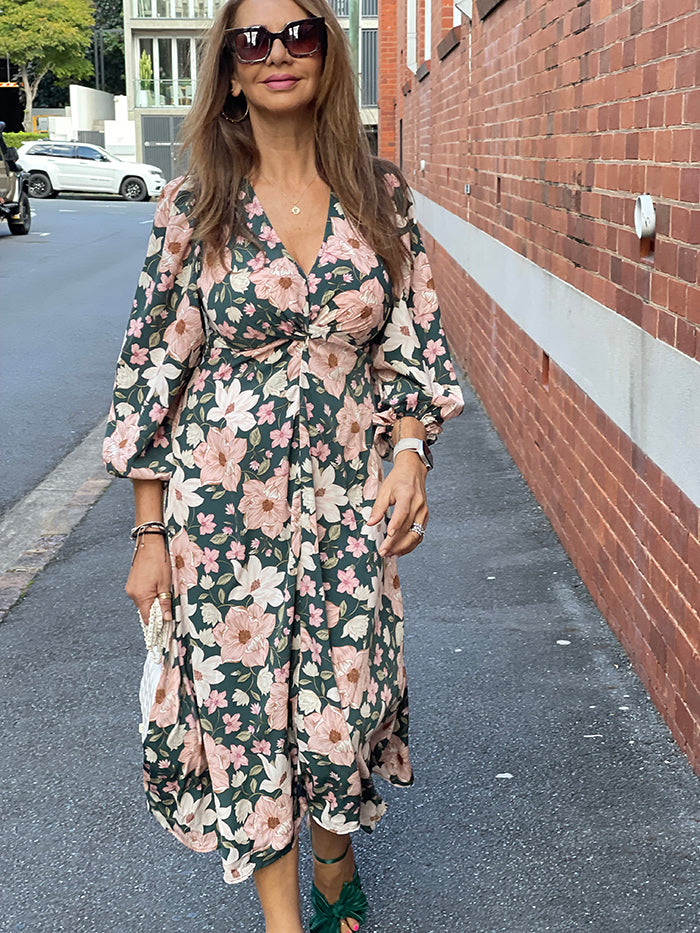 Nina Floral Midi Dress