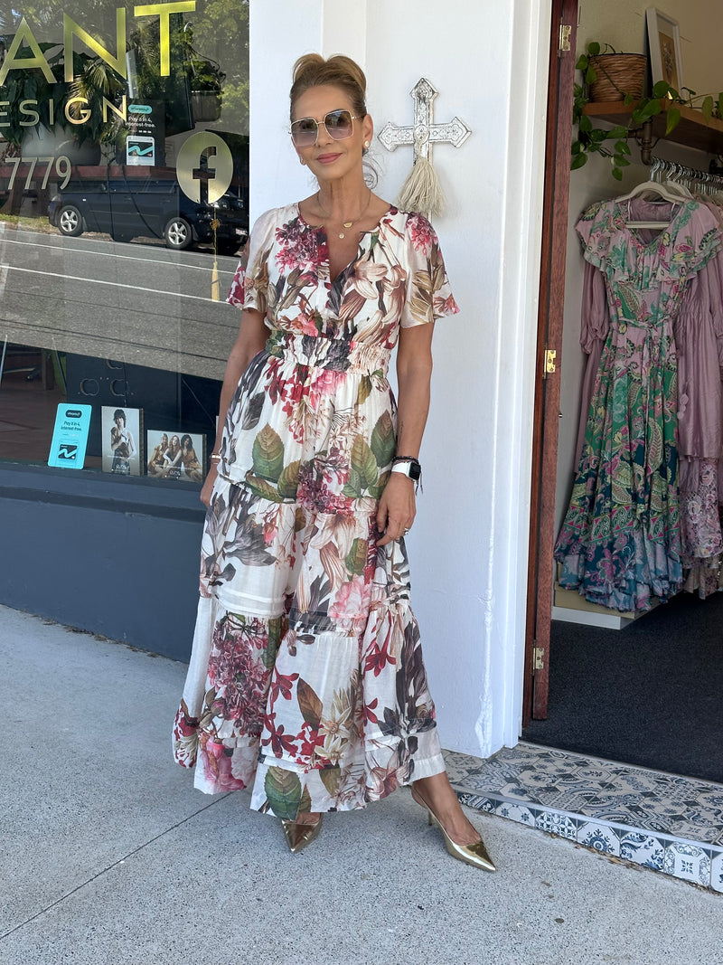 Milahi Midi Dress - Floral