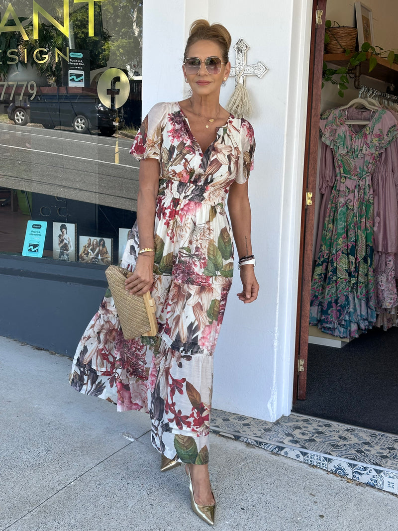 Milahi Midi Dress - Floral